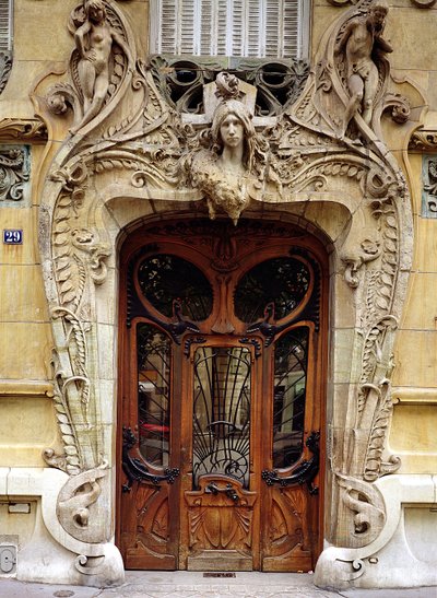 Entrance Door to the Apartments at 29 Avenue Rapp, Designed 1901 by Jules Lavirotte